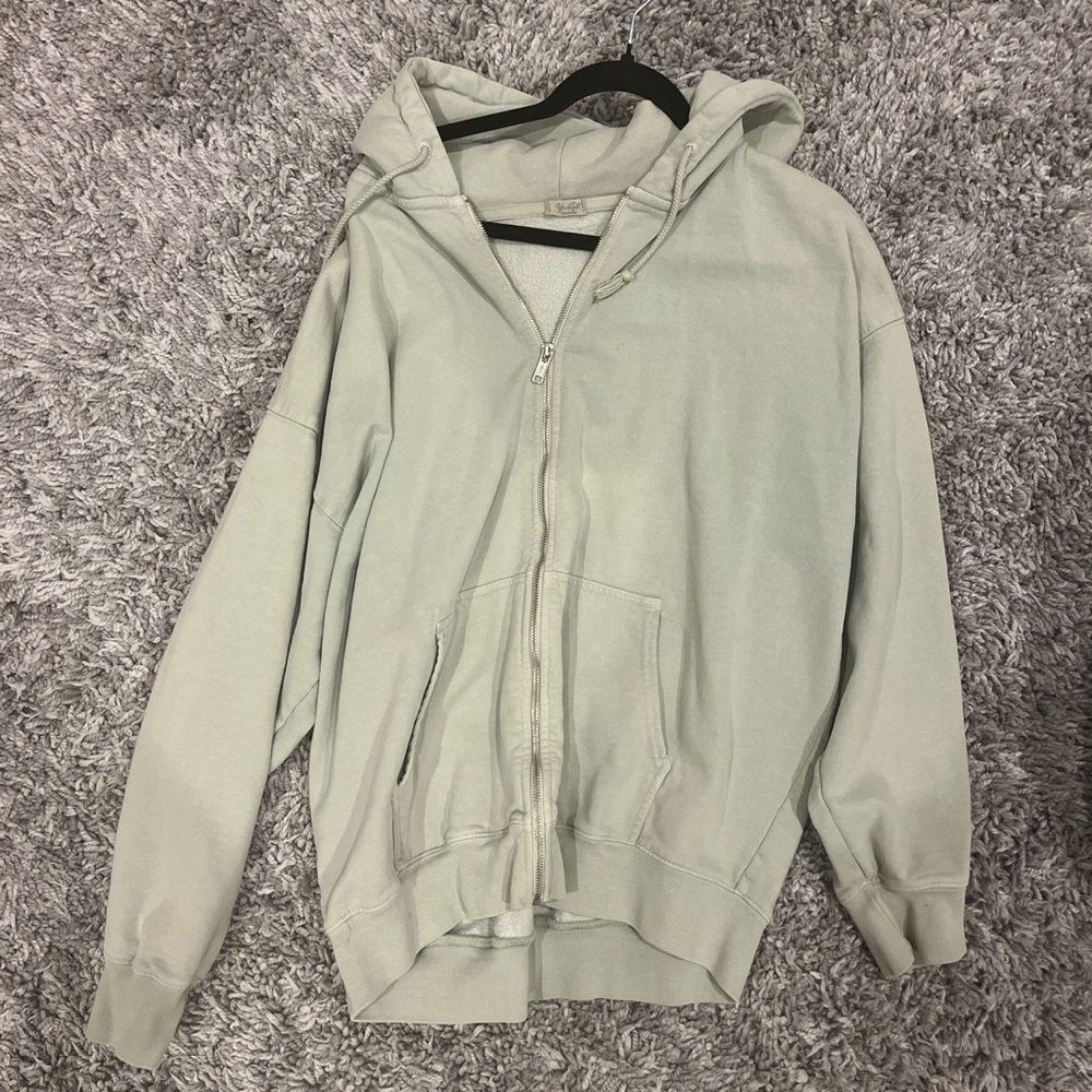 Brandy melville sage green oversized christy hoodie
